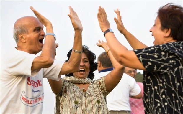 Laughter yoga makes you happier